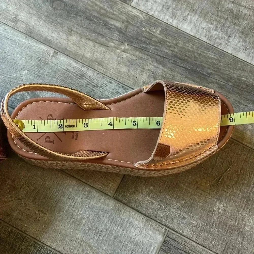 POPA Platform Sandals in Rose Gold | size 35